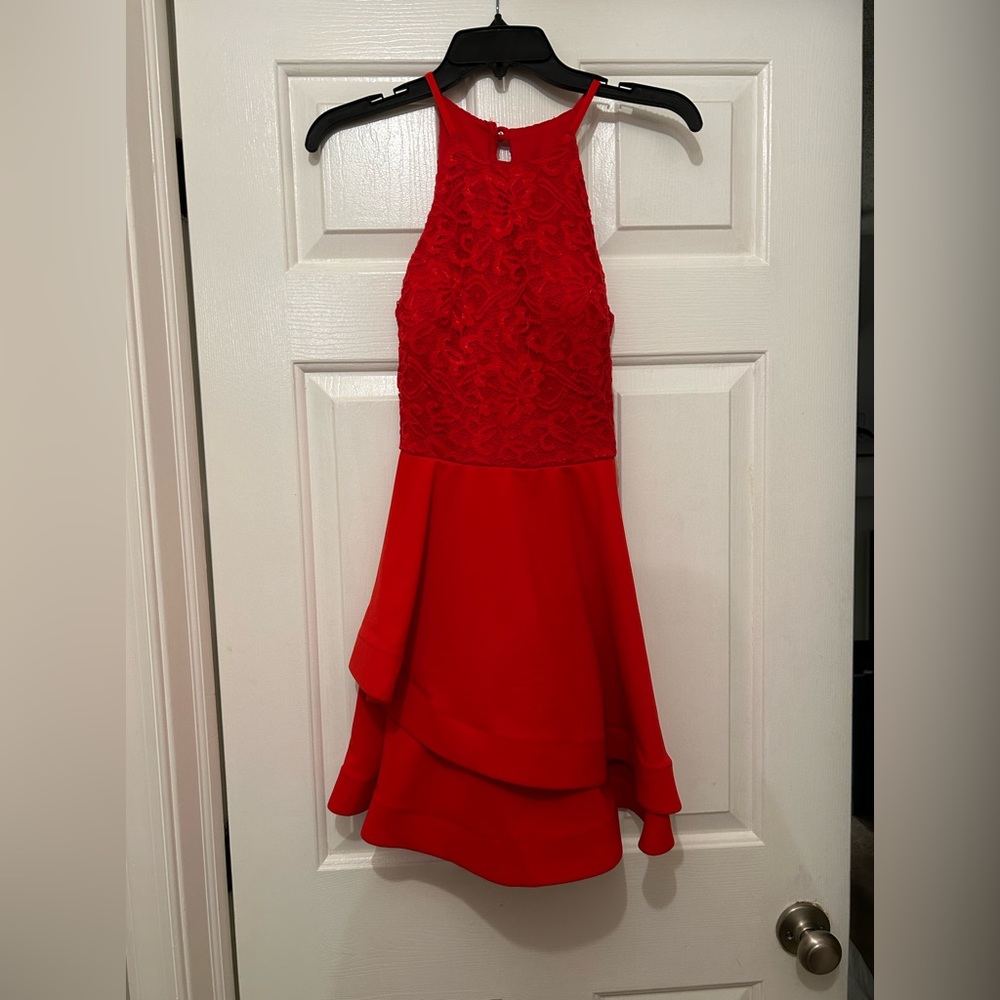Red formal dress